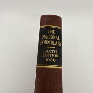 1936 THE NATIONAL FORMULARY 6th EDITION AMERICAN PHARMACY MEDICINE‎ Flawed